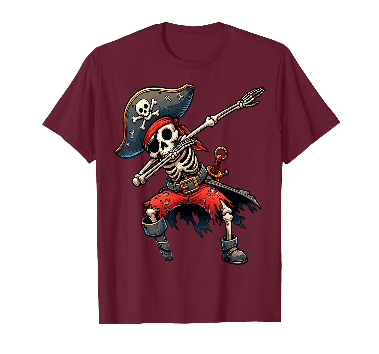 Dabbing Skeleton Pirate Kids T-Shirt