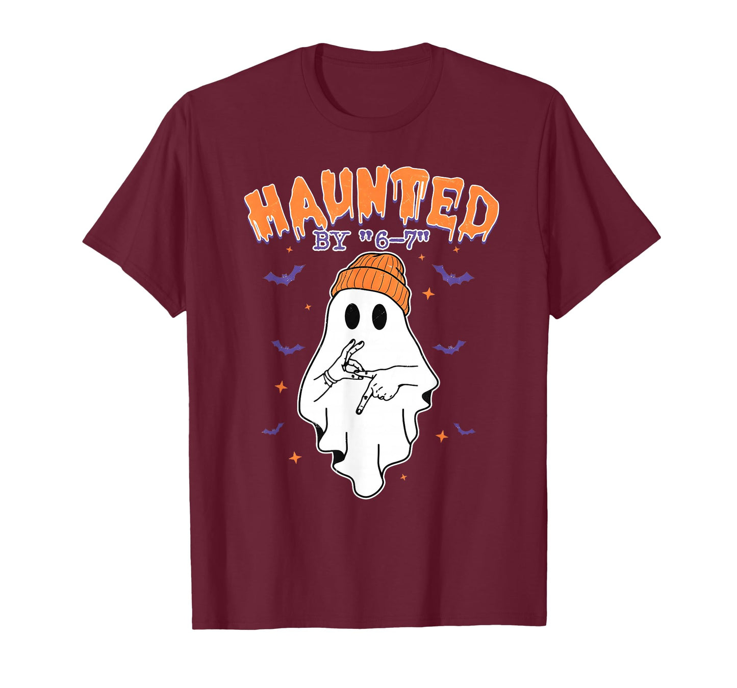 Meme Halloween Haunted by 6 7 Six Seven Gen Alpha Z 67 T-Shirt