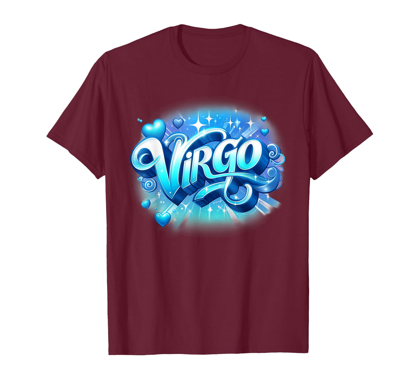 Blue Virgo Zodiac Star Sign T-Shirt