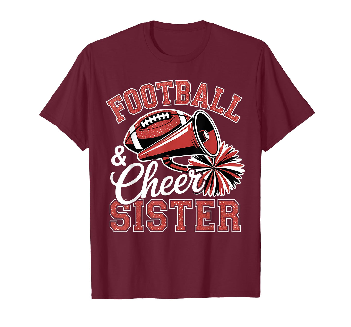 Football Cheer Sister for Women Men Vintage Cheerleader T-Shirt