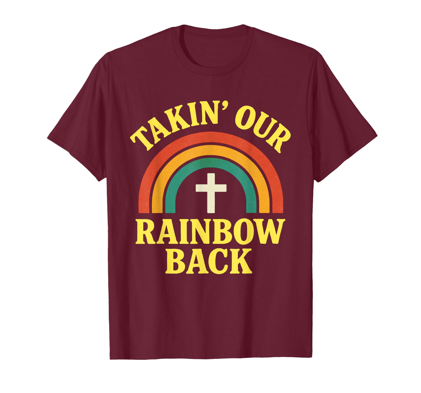 Christian Rainbow Cross Biblical Covenant Faith Promise T-Shirt