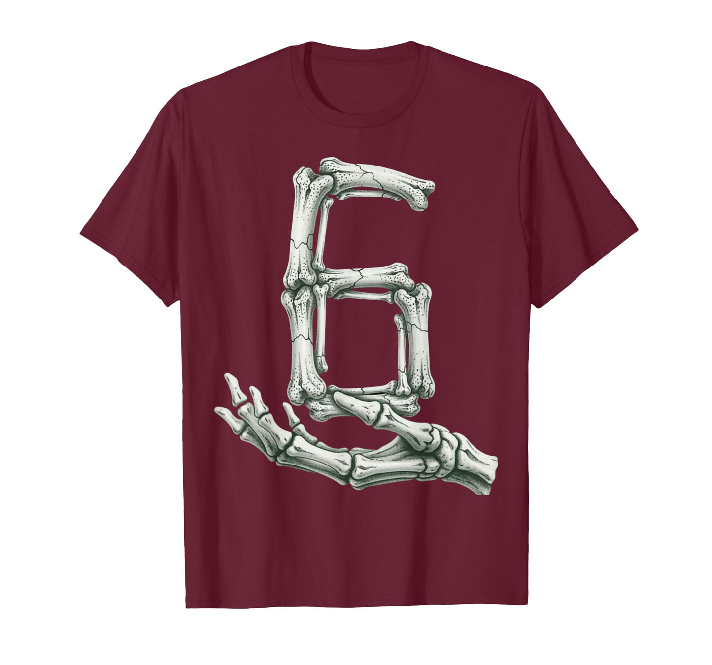 6 7 Halloween Skeleton Funny 67 Meme Gen Alpha Six Seven 6 T-Shirt