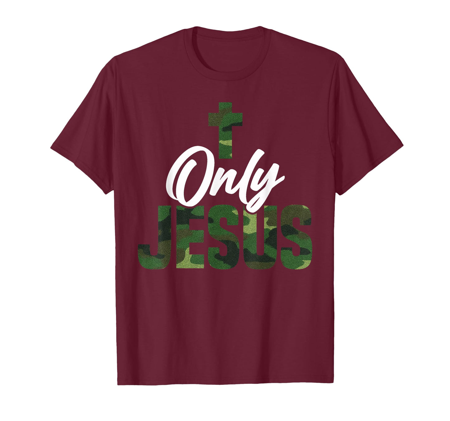 Vintage Jesus Cross Camo Christian Saying Faith T-Shirt
