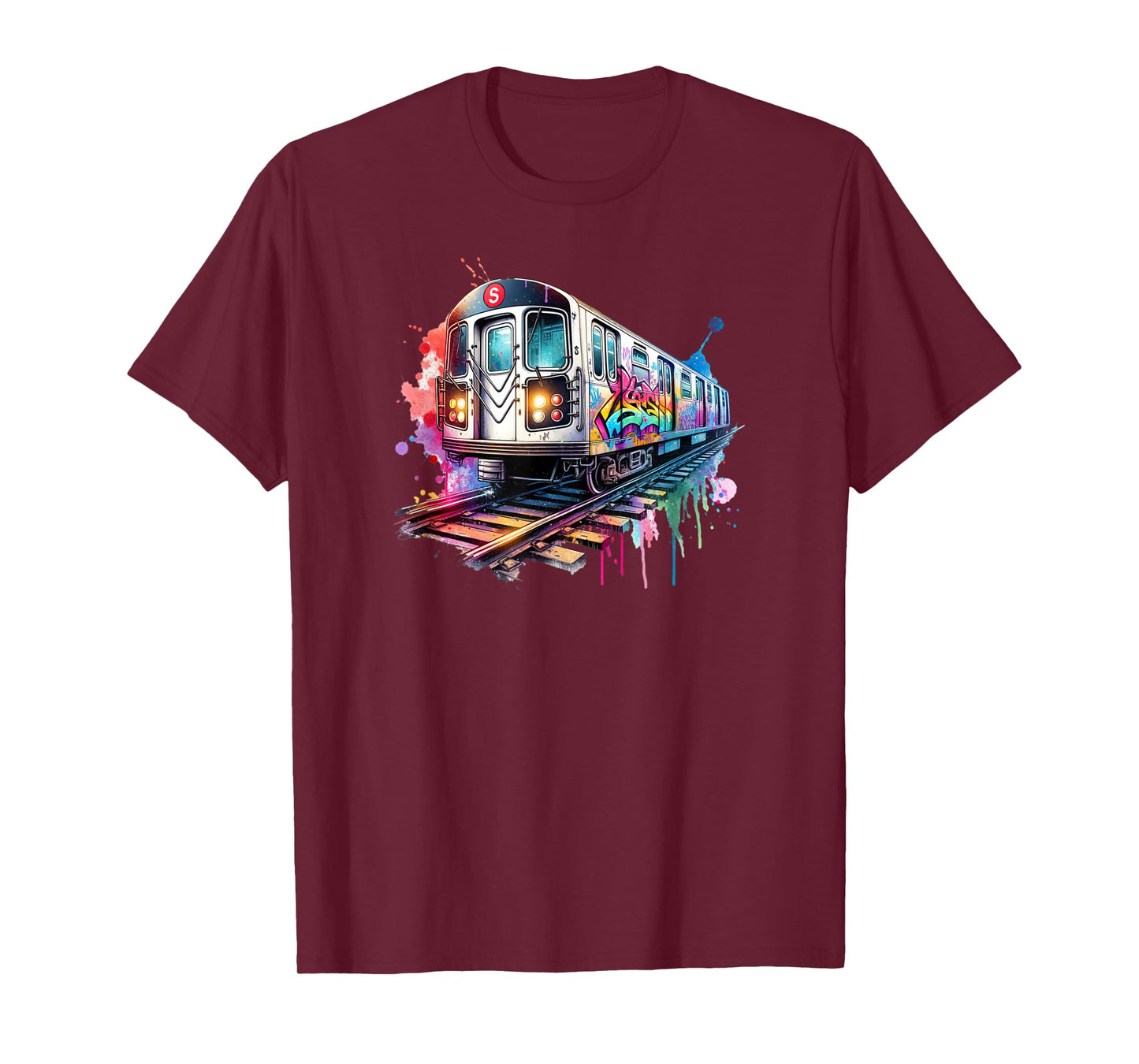 New York trains watercolor style, NYC subway car retro T-Shirt