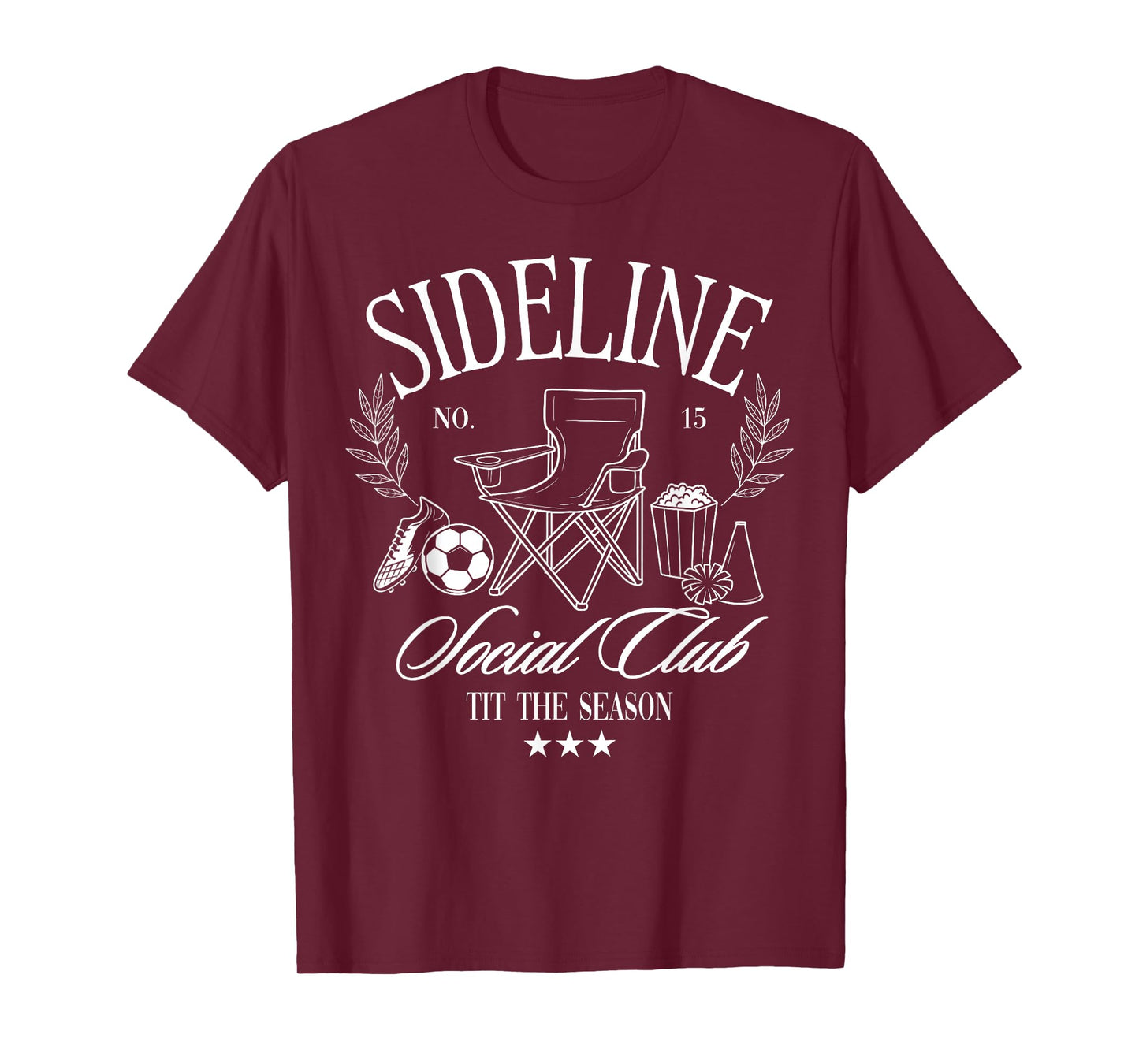 Women Sideline Social Club Soccer Mom Game Day for Mother T-Shirt