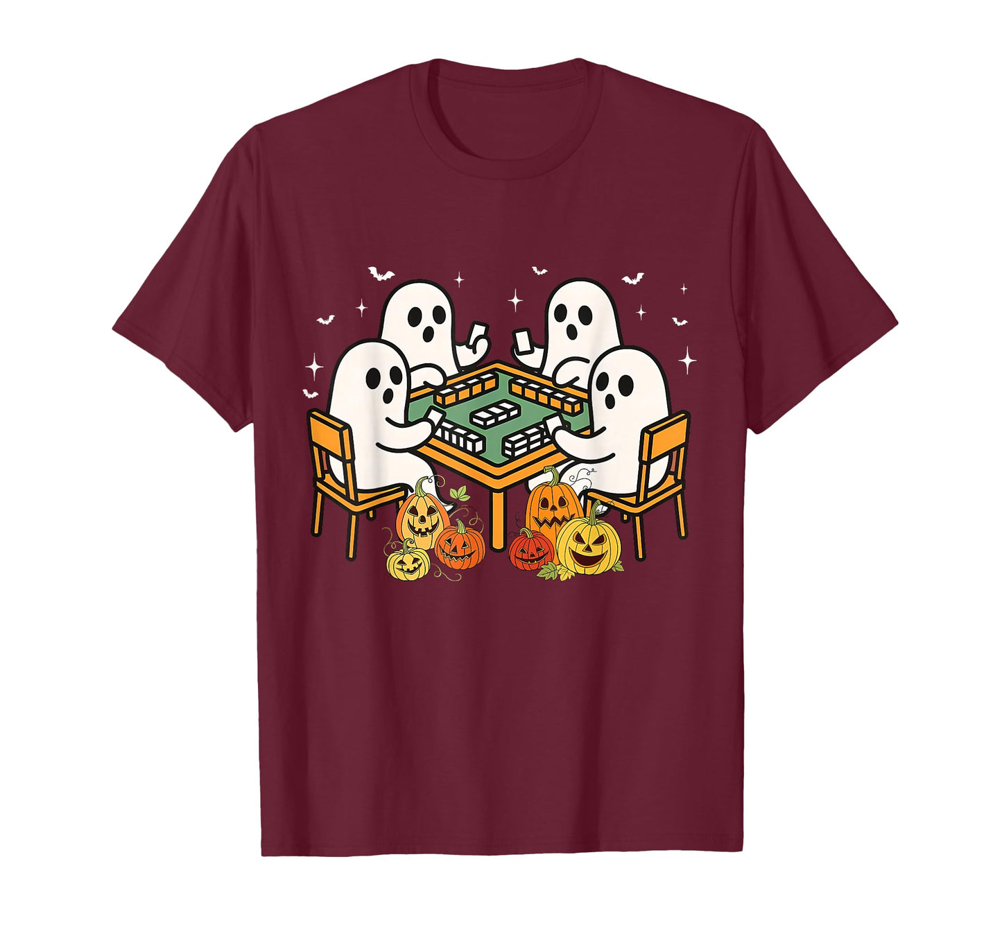 Bam Boo Halloween Ghost Mahjong Funny Costume Game Men Women T-Shirt