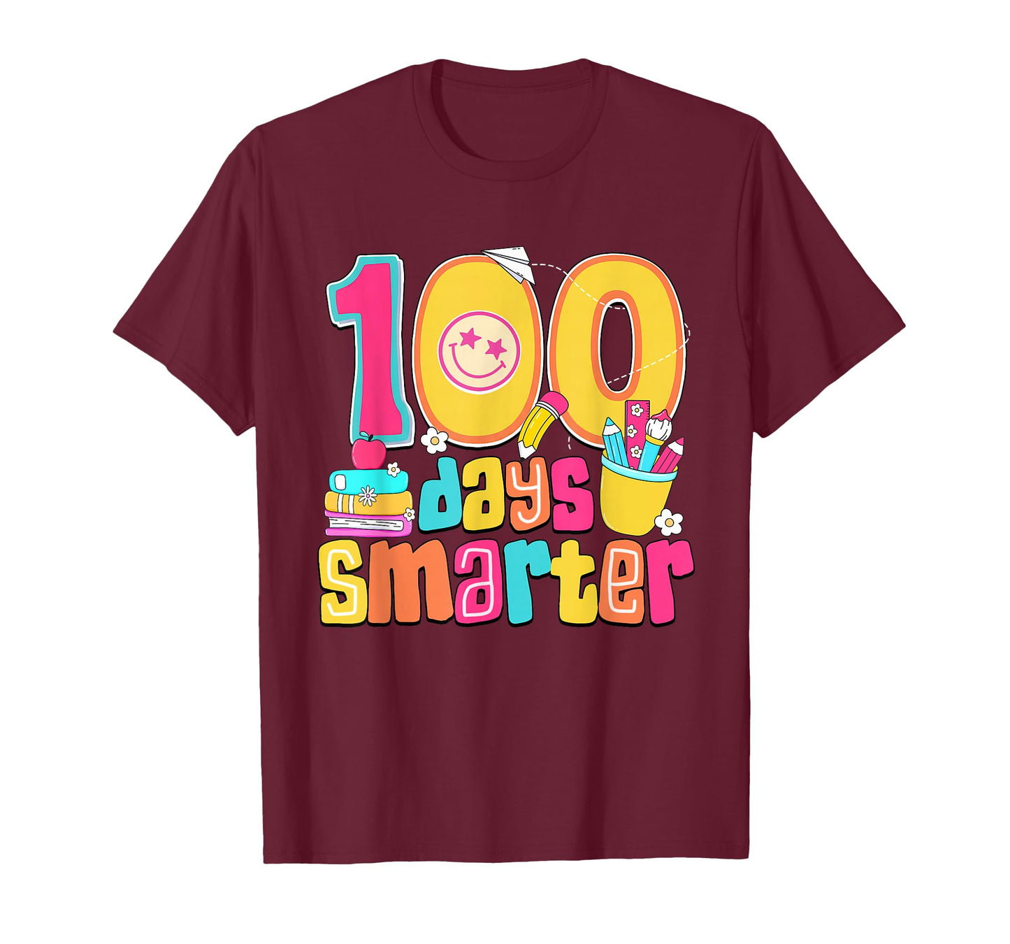 100th Day of School Shirt 100 Days Smarter Teacher Boys Girl T-Shirt