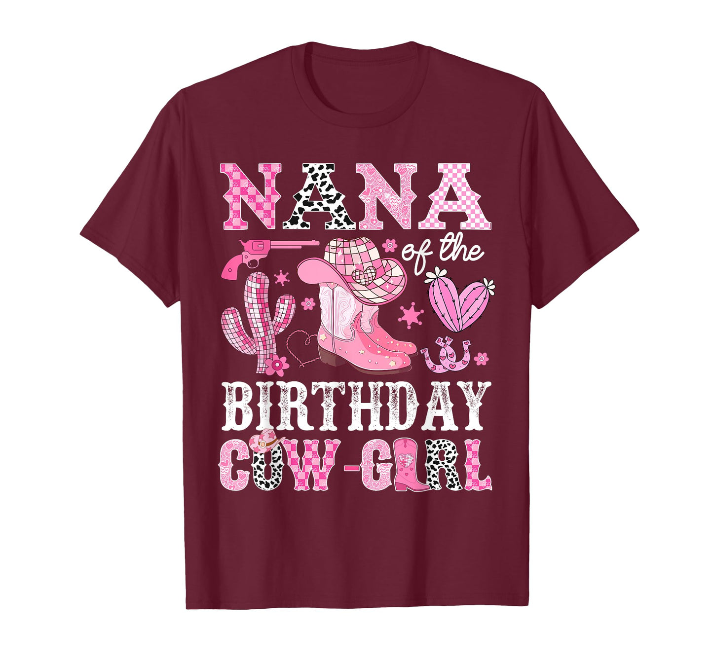 Nana Of The Birthday Cow-Girl Rodeo Cowgirl Bday T-Shirt