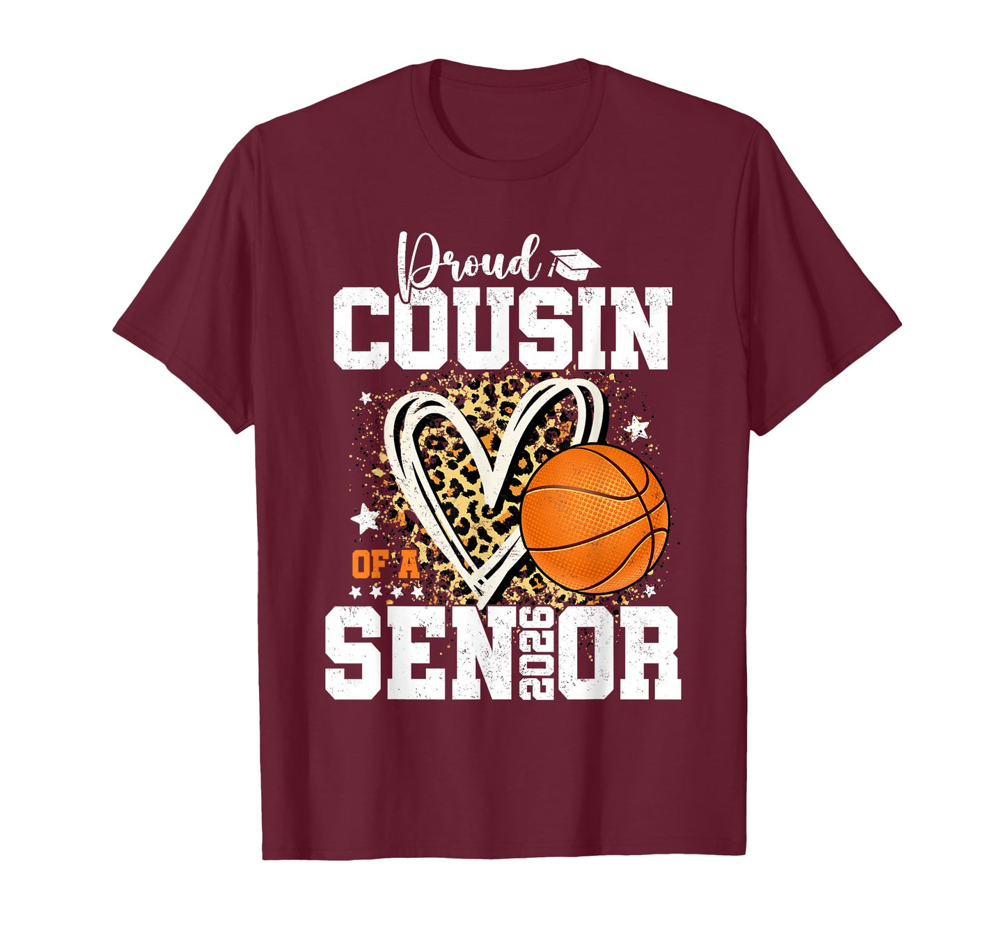 Proud Cousin of A 2026 Senior Graduate Basketball Leopard T-Shirt