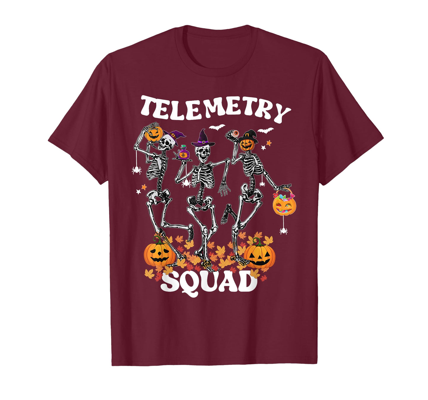 Telemetry Nurse Squad Medical Nursing Skeleton Dancing T-Shirt