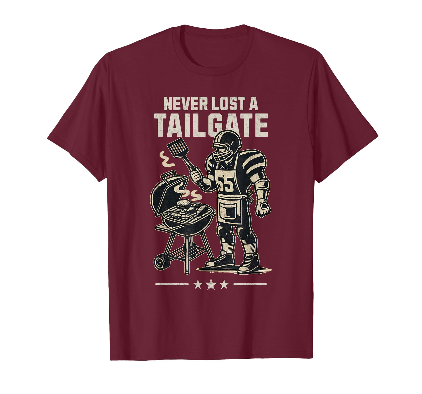 Never Lost A Tailgate Party American Football Funny Grill T-Shirt