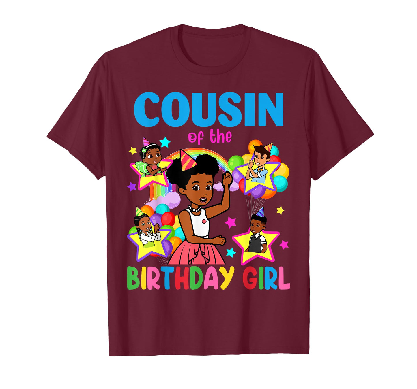 Cousin Of Birthday Girl Gracie Birthday Dolls Girl Party T-Shirt