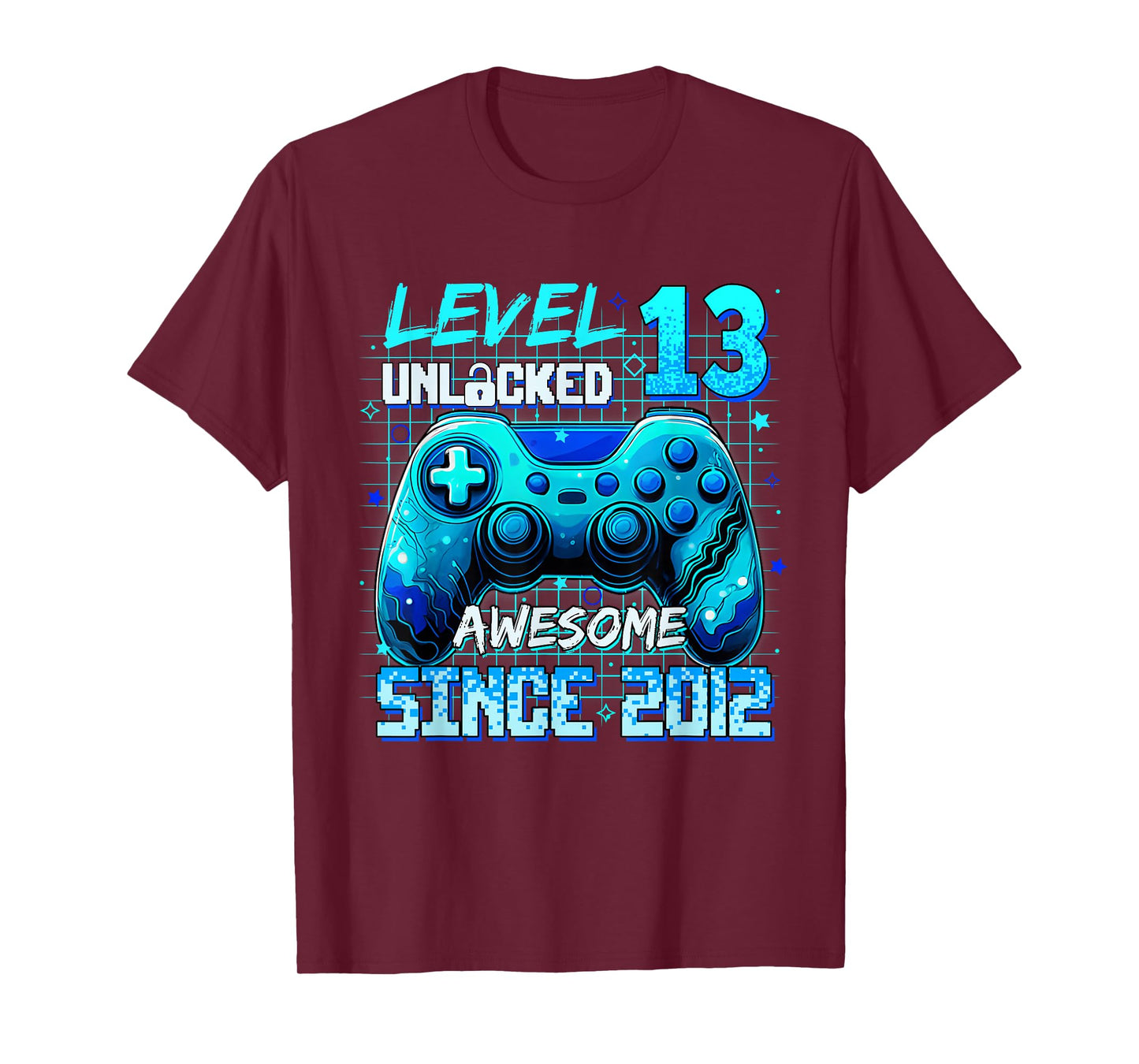 Level 13 Unlocked Awesome Since 2012 Birthday Gaming T-Shirt