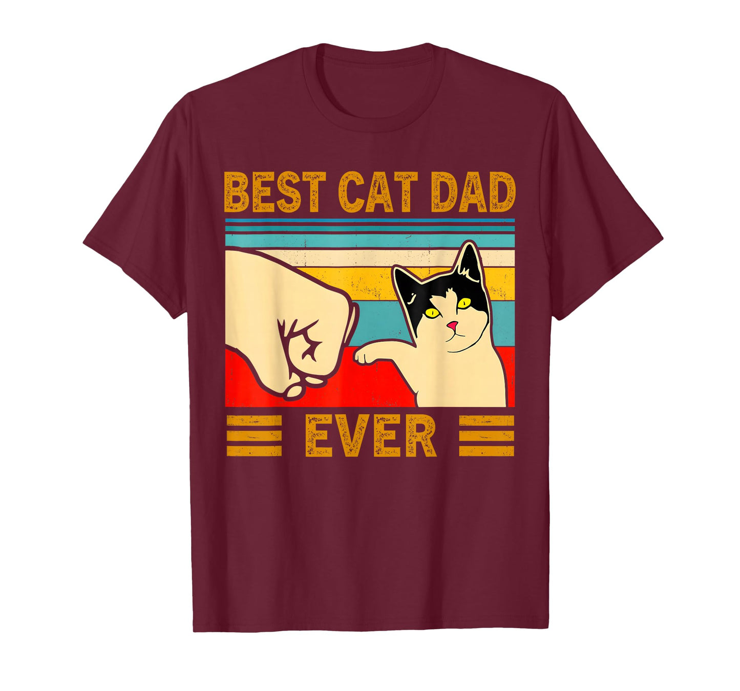 Cat-Shirt Men Best Cat Dad Ever Funny Cat Lover Gift T-Shirt