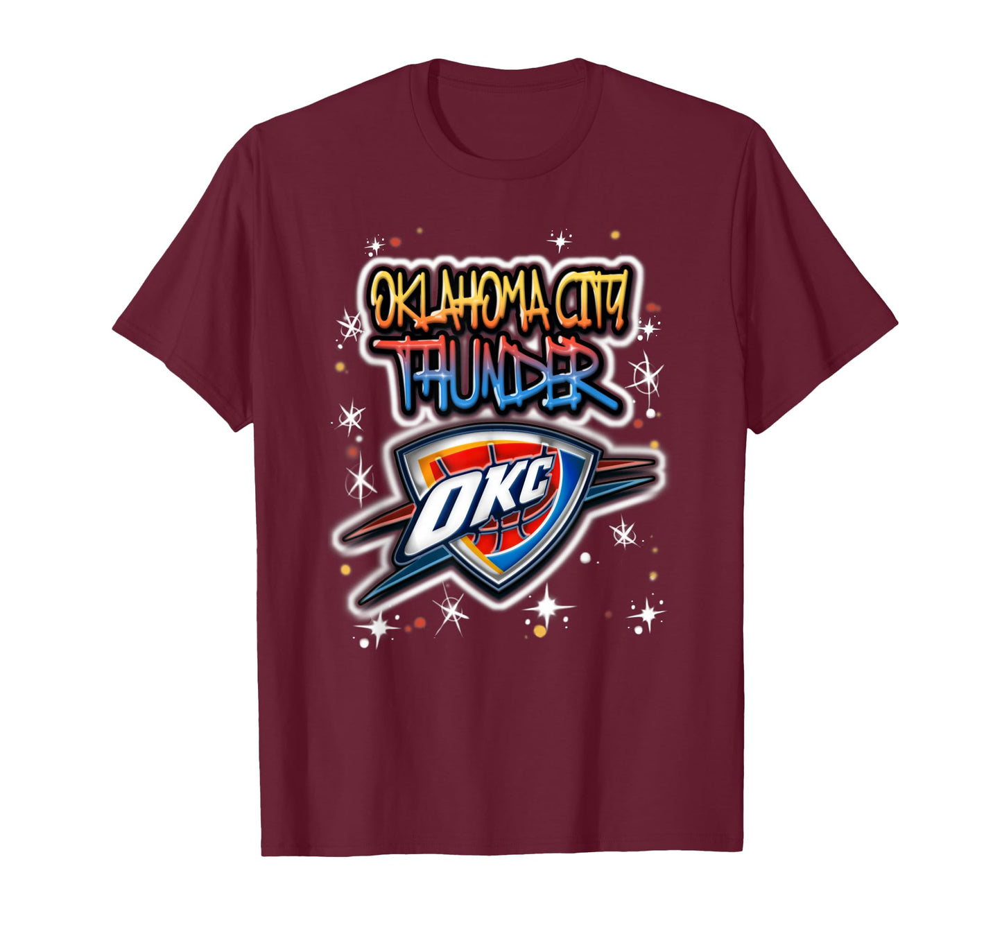 NBA Oklahoma City Thunder Airbrush Logo T-Shirt
