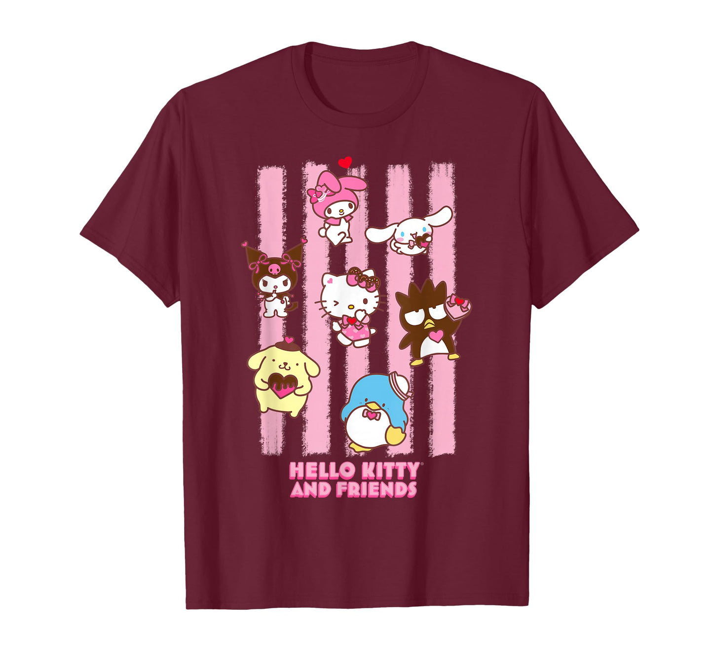 Hello Kitty and Friends My Melody Cinnamoroll Kuromi Stripes T-Shirt