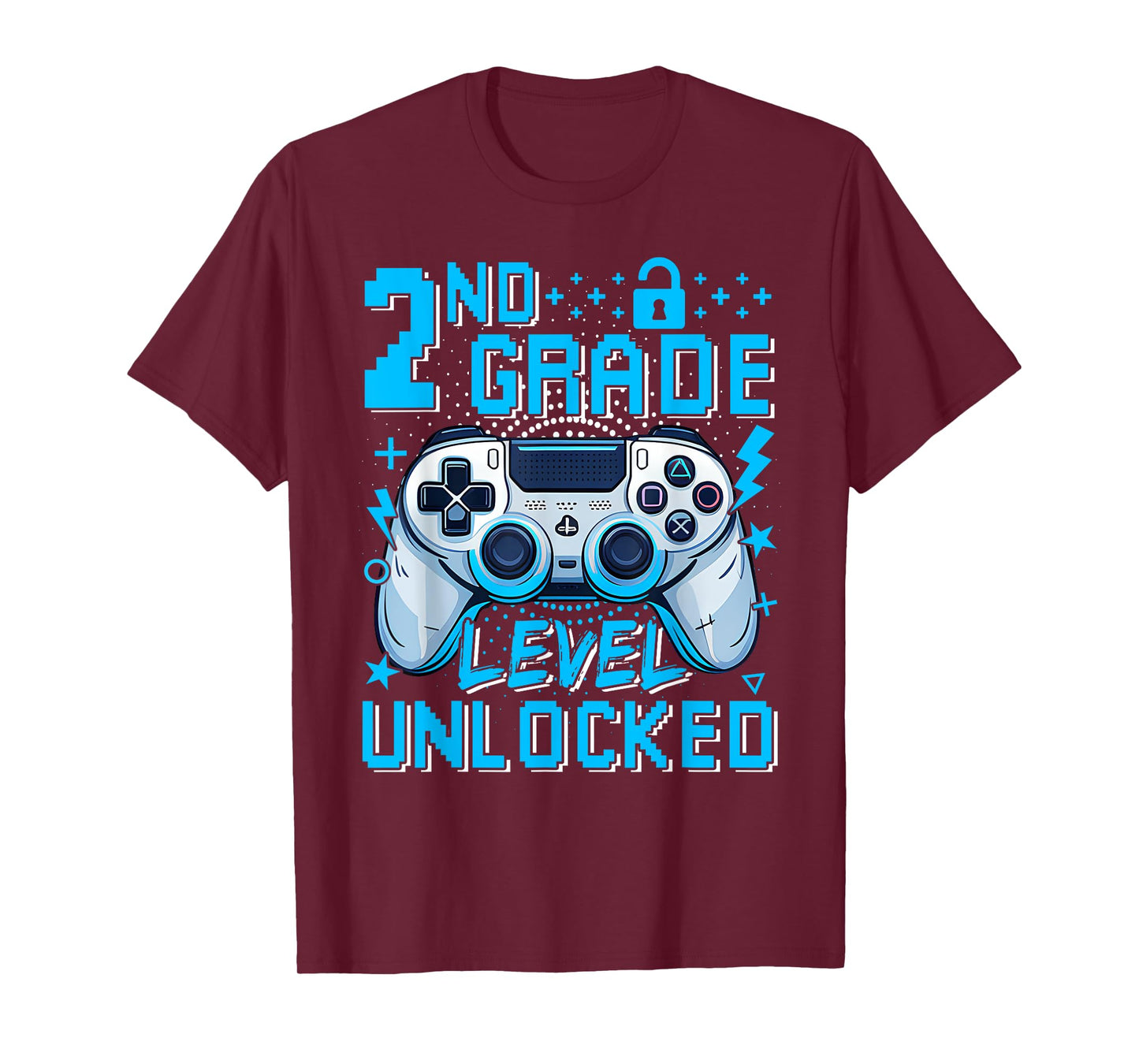 2nd Grade Level Unlocked Video Game First Day Boy Kid T-Shirt