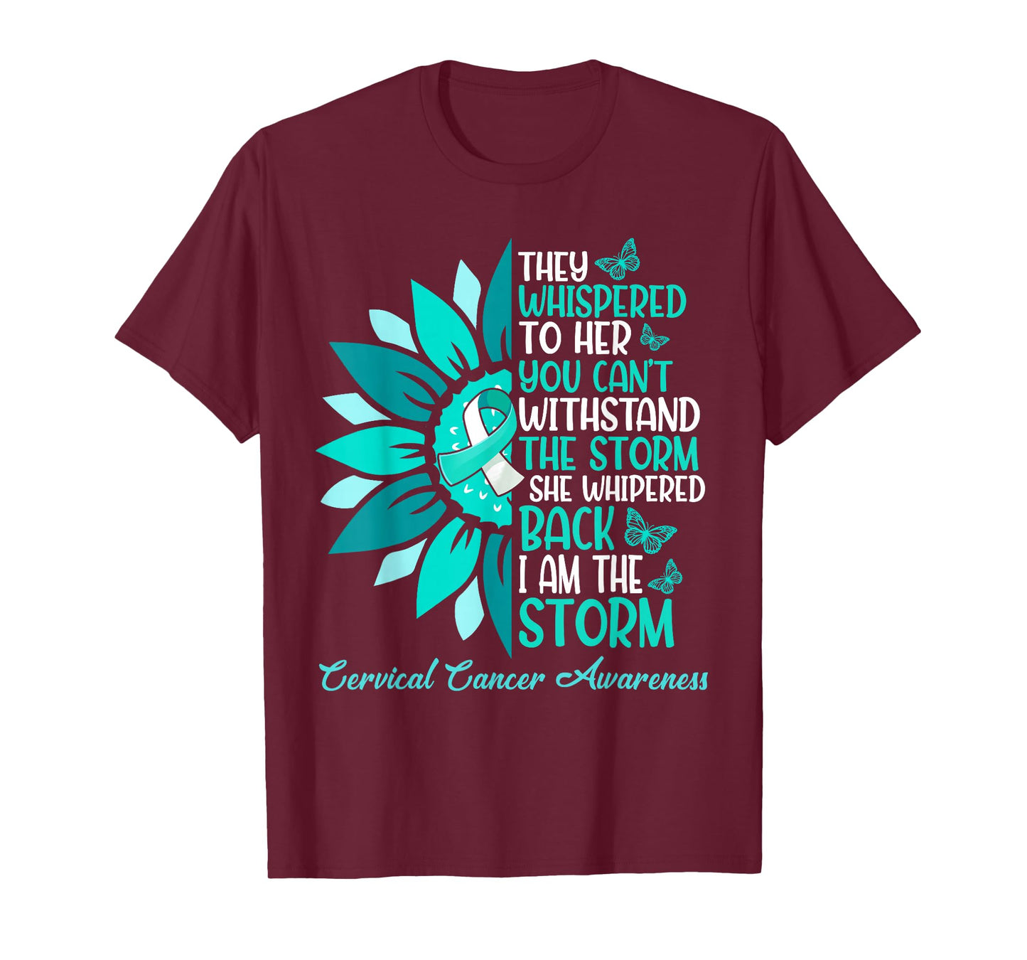 Motivation Support Squad Women Cervical Cancer Awareness T-Shirt