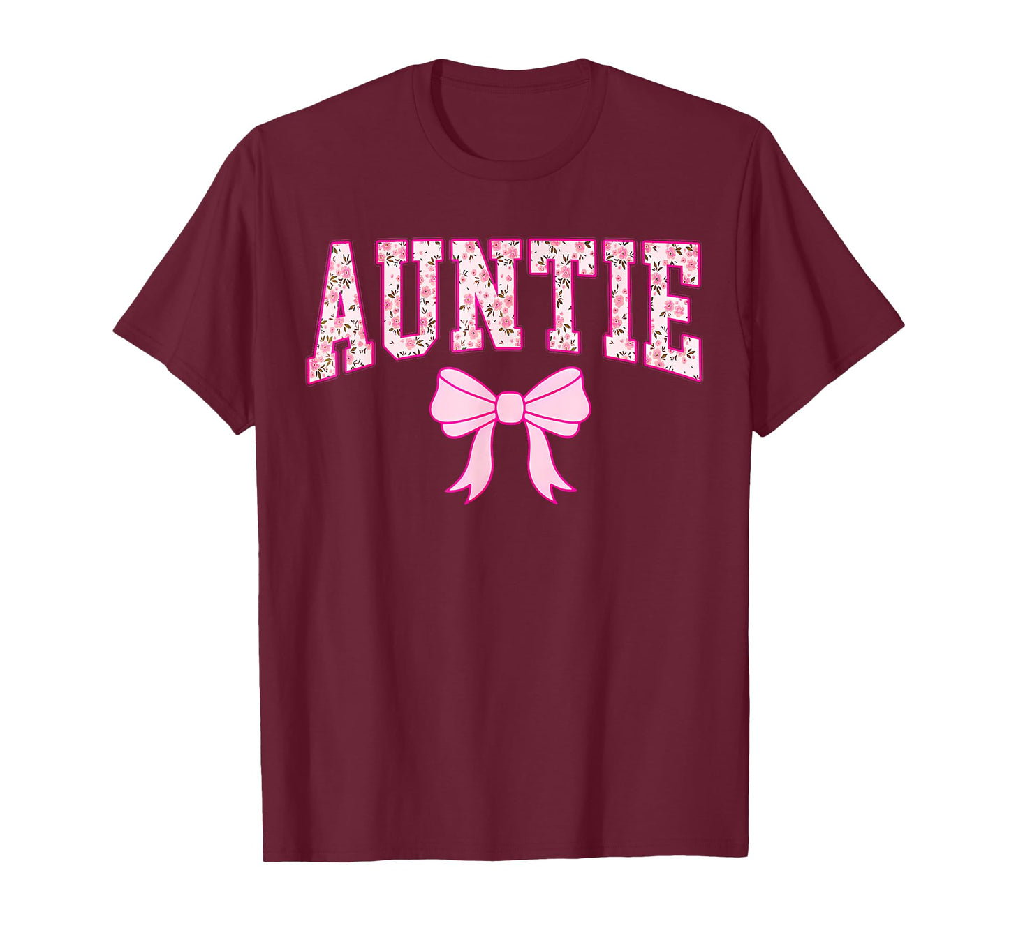 Auntie Coquette Bow Pink Aesthetic Mother's Day Aunt T-Shirt