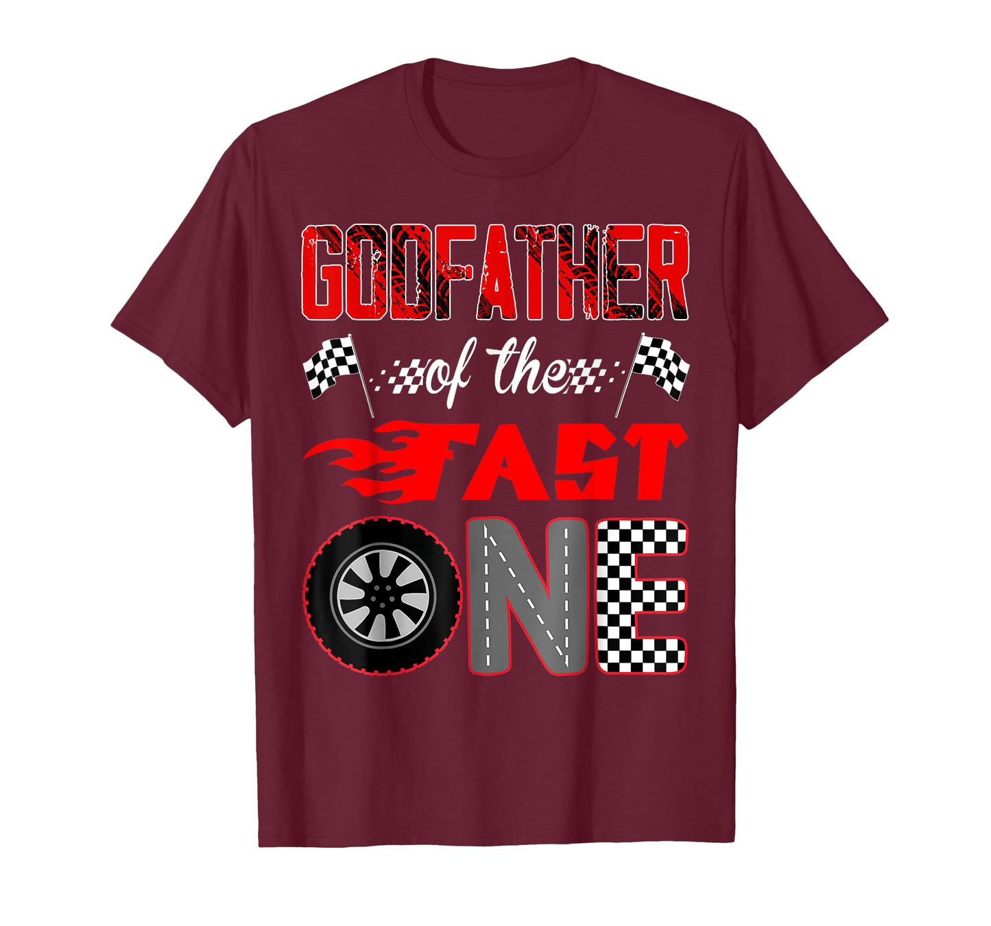Godfather Of The Fast One First Birthday Racing Car Family T-Shirt