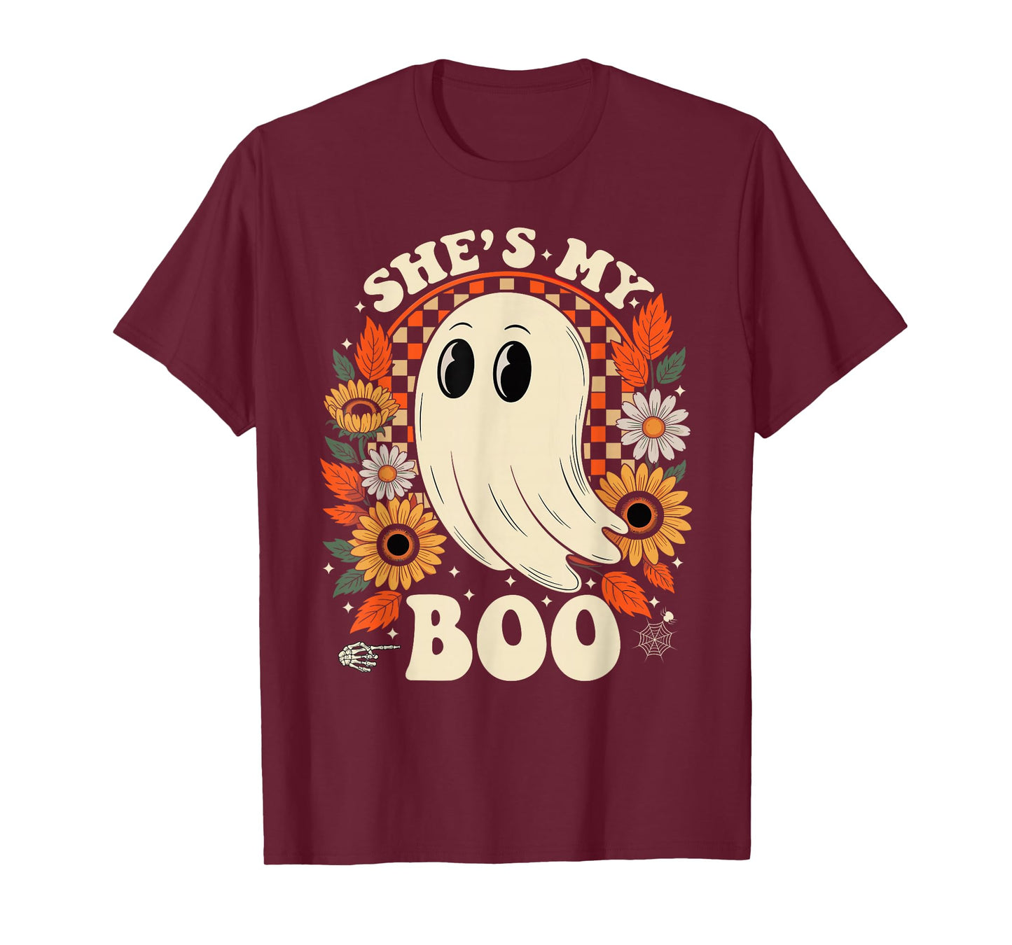 Couples She's My Boo Skeleton Matching Couple Halloween T-Shirt