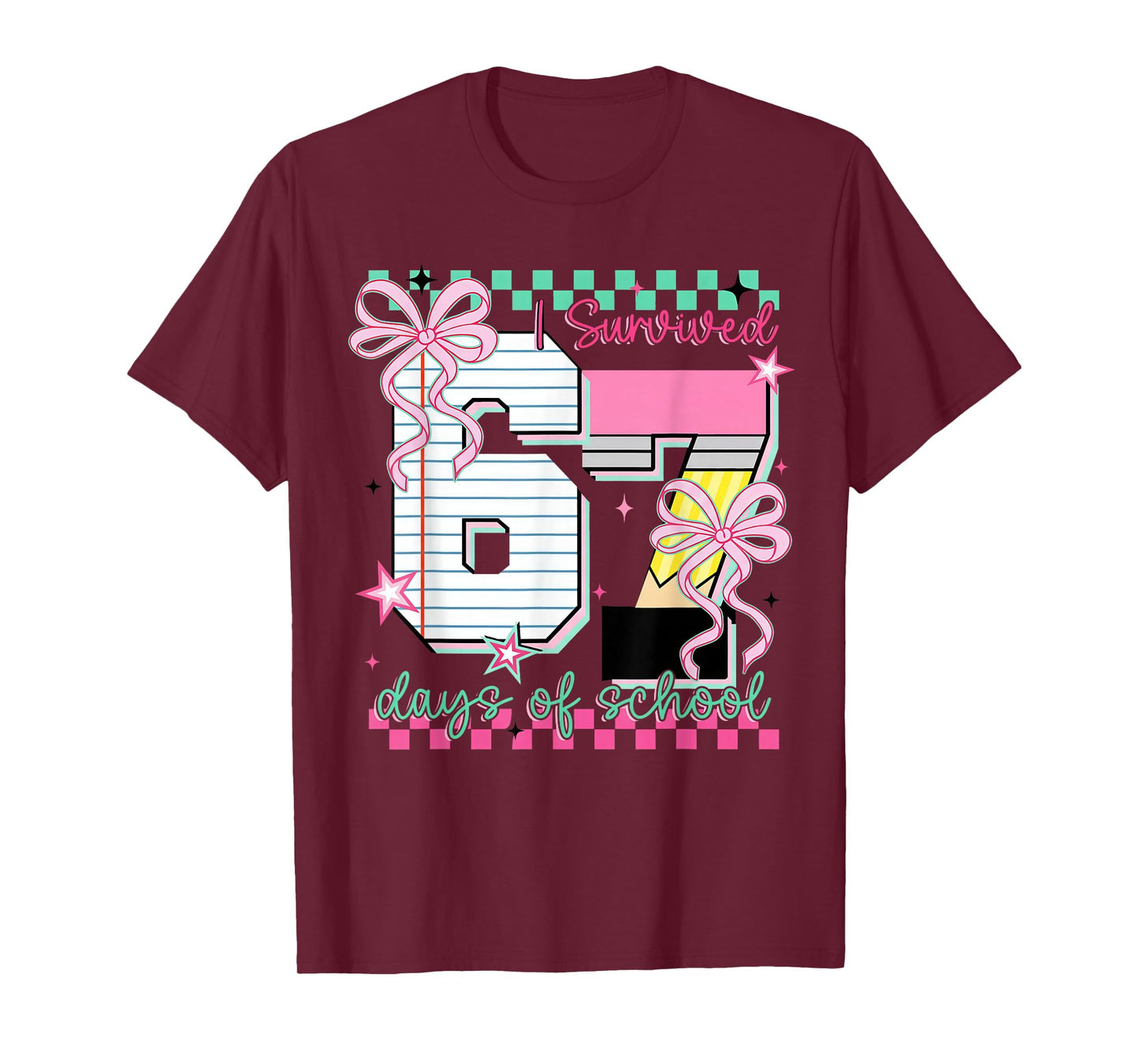 I Survived 67 Days of School Funny Six Seven 6 7 Meme Z Gen T-Shirt
