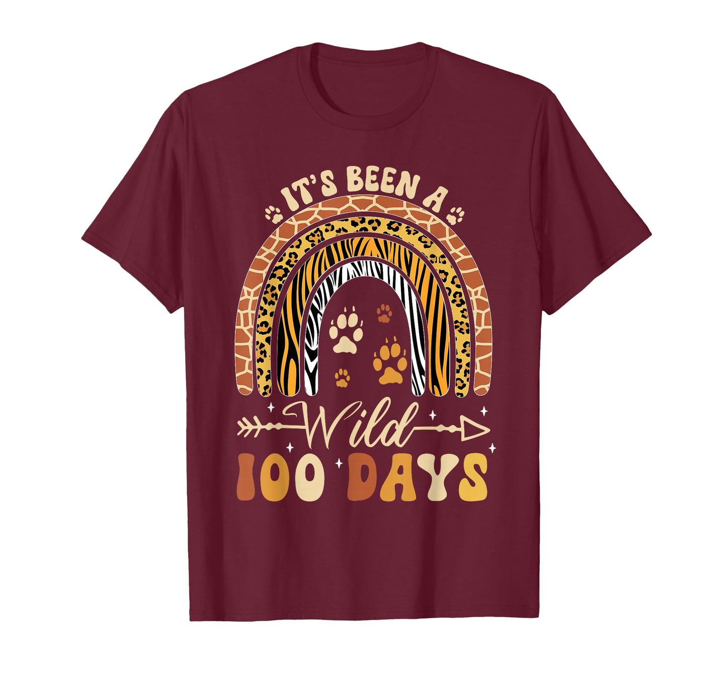 100 Days of School Wild Rainbow 100th Day of School Kids T-Shirt