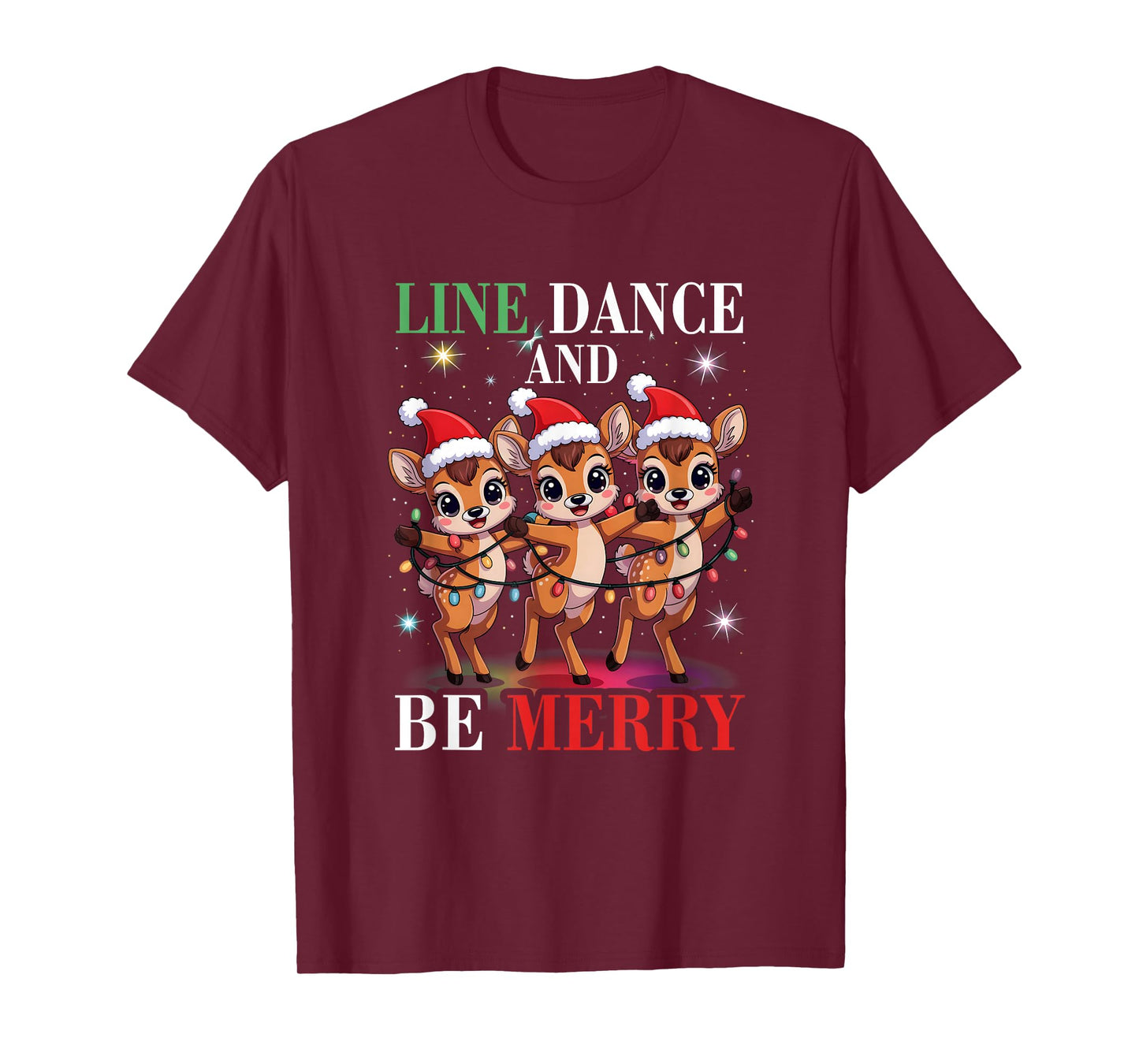 Reindeer Line s Dance and Be s Merry Christmas Dancing T-Shirt