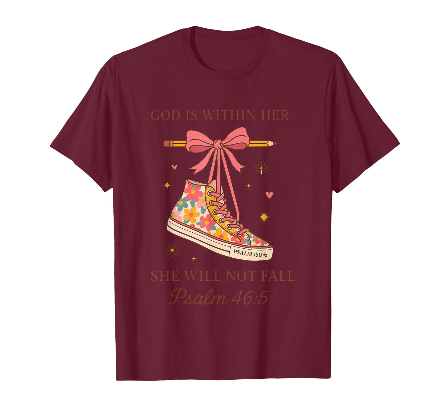 God is Within Her She Will Not Fall Psalm 46:5 T-Shirt