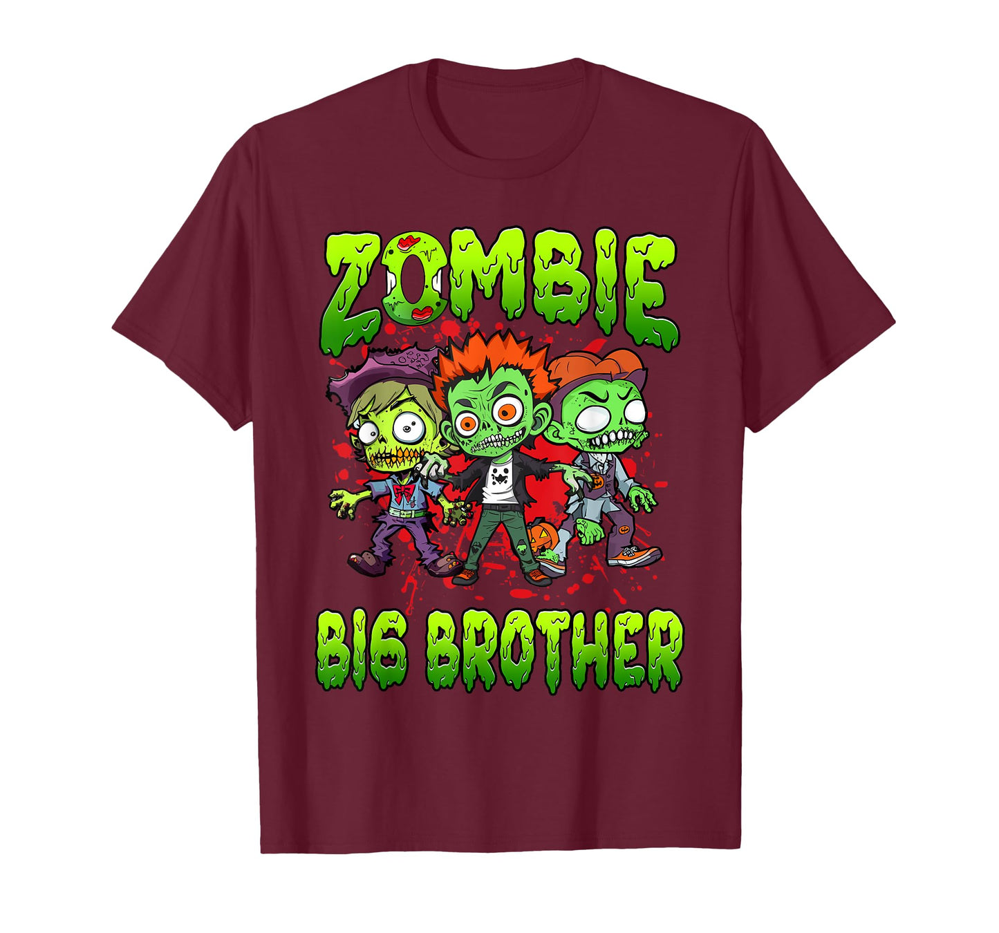 Zombie Big Brother Halloween Costume Family Matching T-Shirt