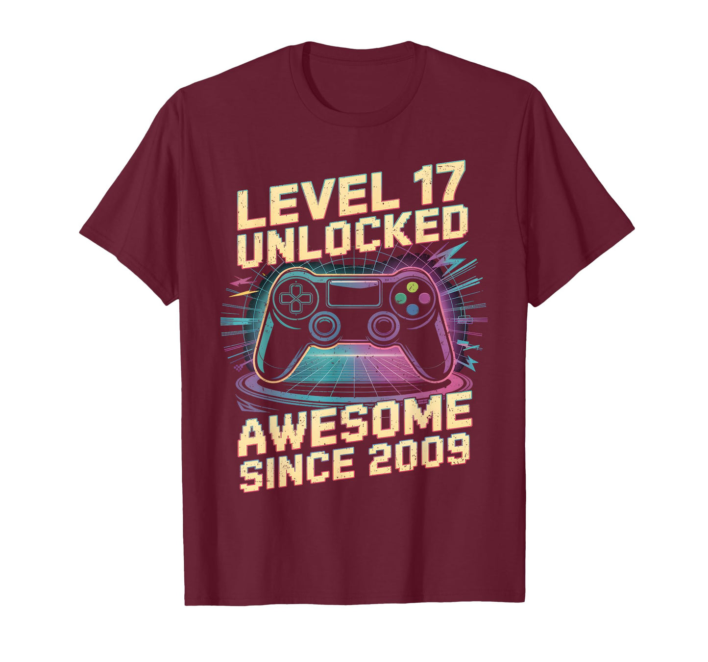 17 Year Old Boy Level 17 Gamer 2009 17th Birthday Party Gift T-Shirt