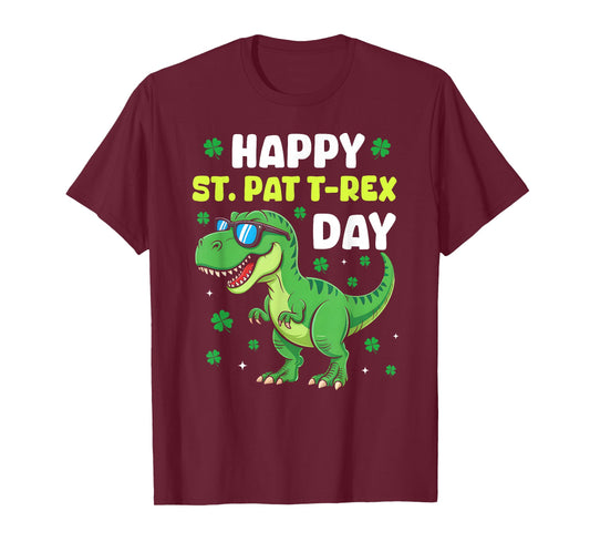 Happy St Pat-Rex Dinosaur Saint Patrick's Day for Boys Kids T-Shirt