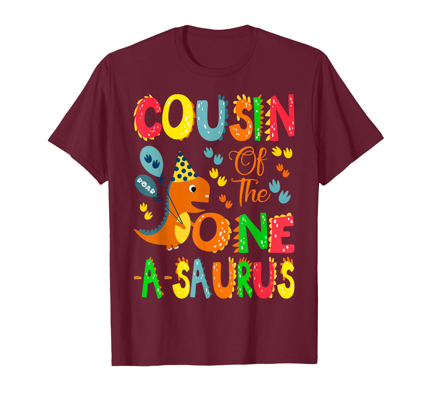 Cousin of The One-A-Saurus 1st Birthday Boy Dinosaur Lover T-Shirt