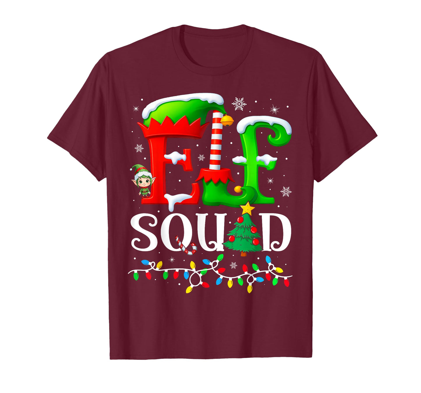 Elf Squad Christmas Family Matching Pajamas Elf Boys Kid Men T-Shirt