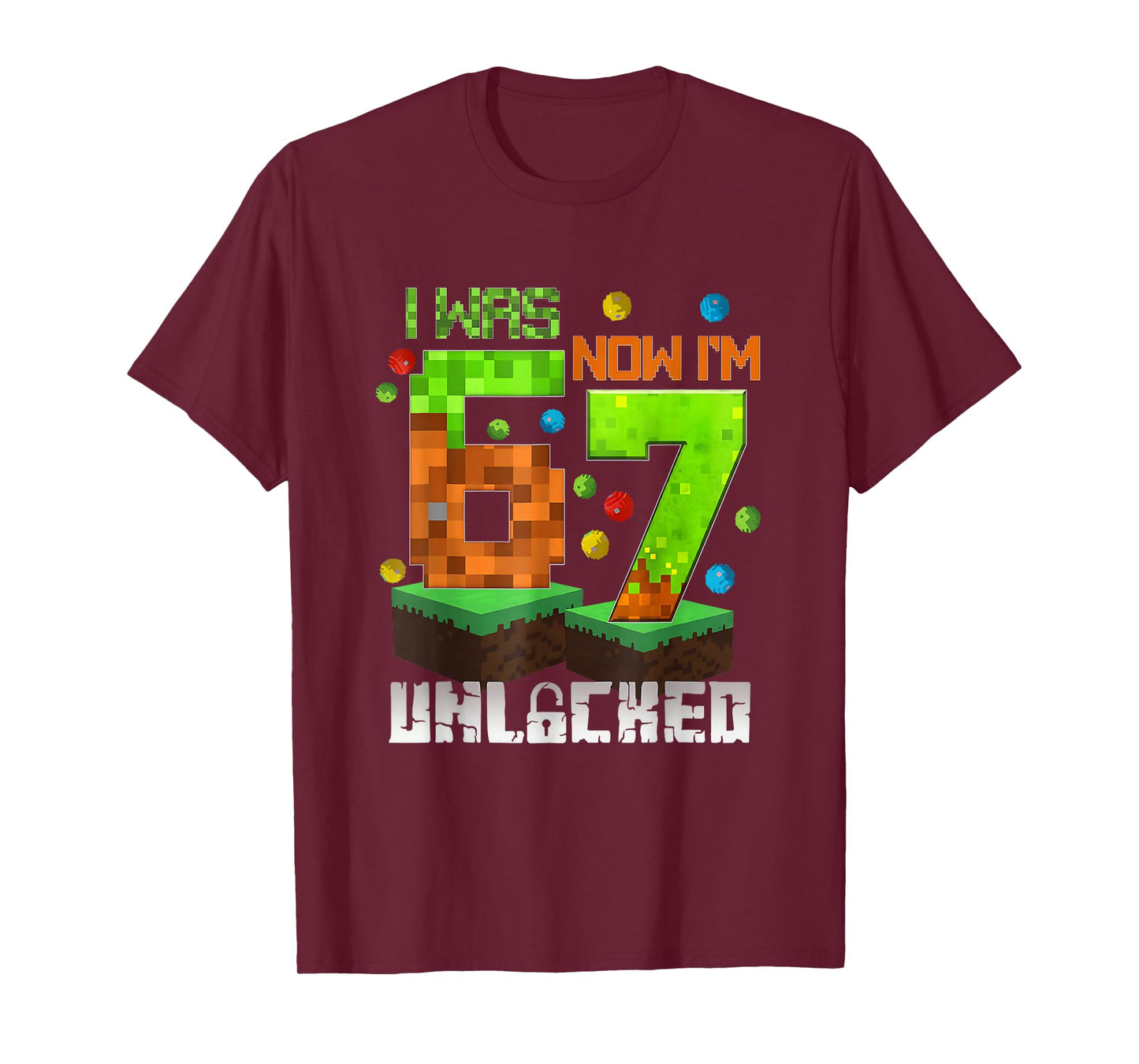 Funny Meme Six Seven 67 Bruh Video Game Gift for Boys Kids T-Shirt
