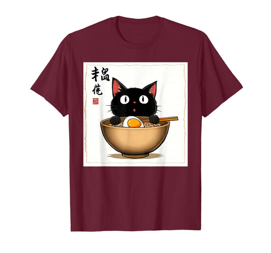 Cute Ramen Cat Kawaii Japanese Anime Cat Lover T-Shirt