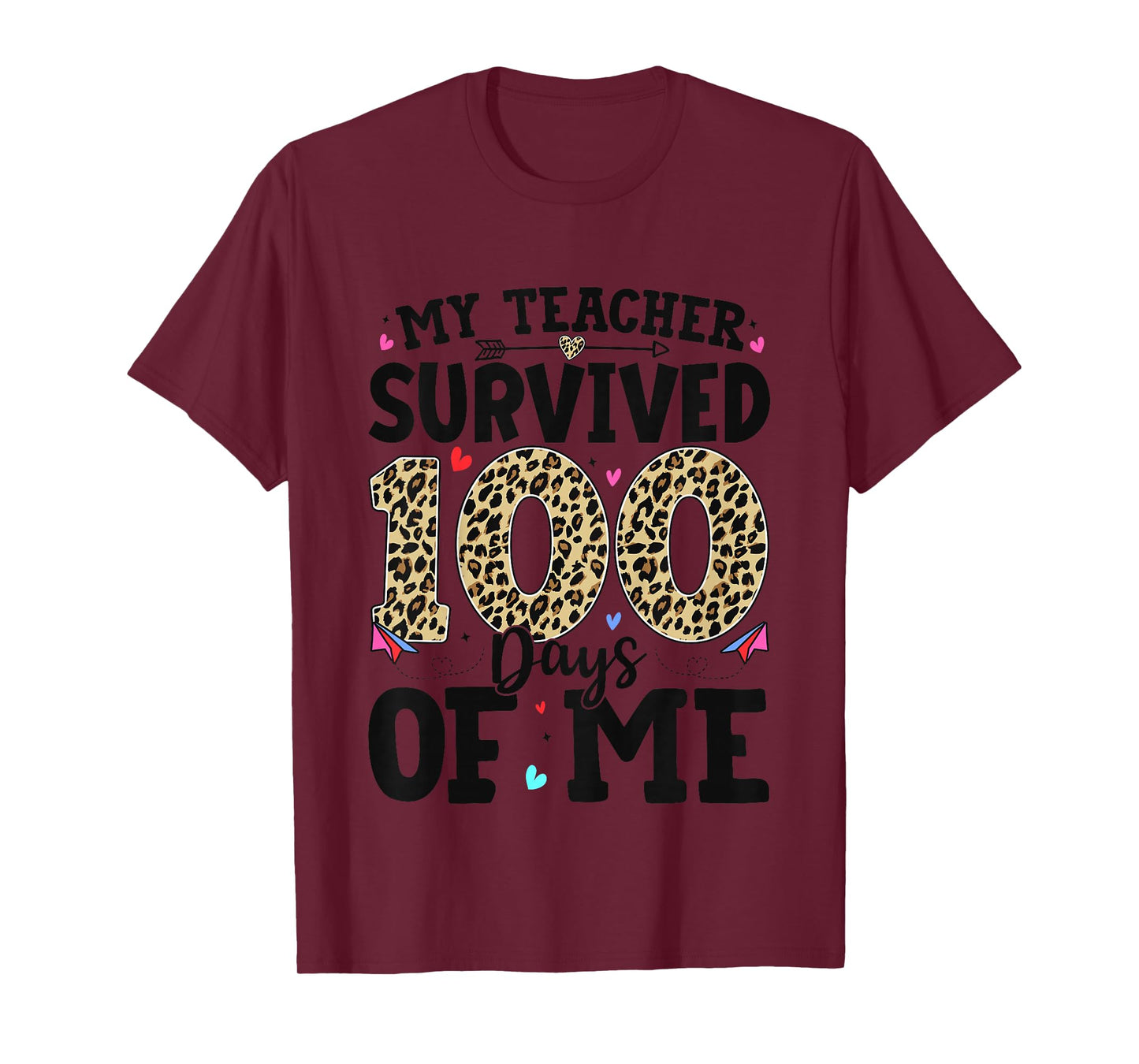 100th Day of School My Teacher Survived 100 Days of Me Girls T-Shirt