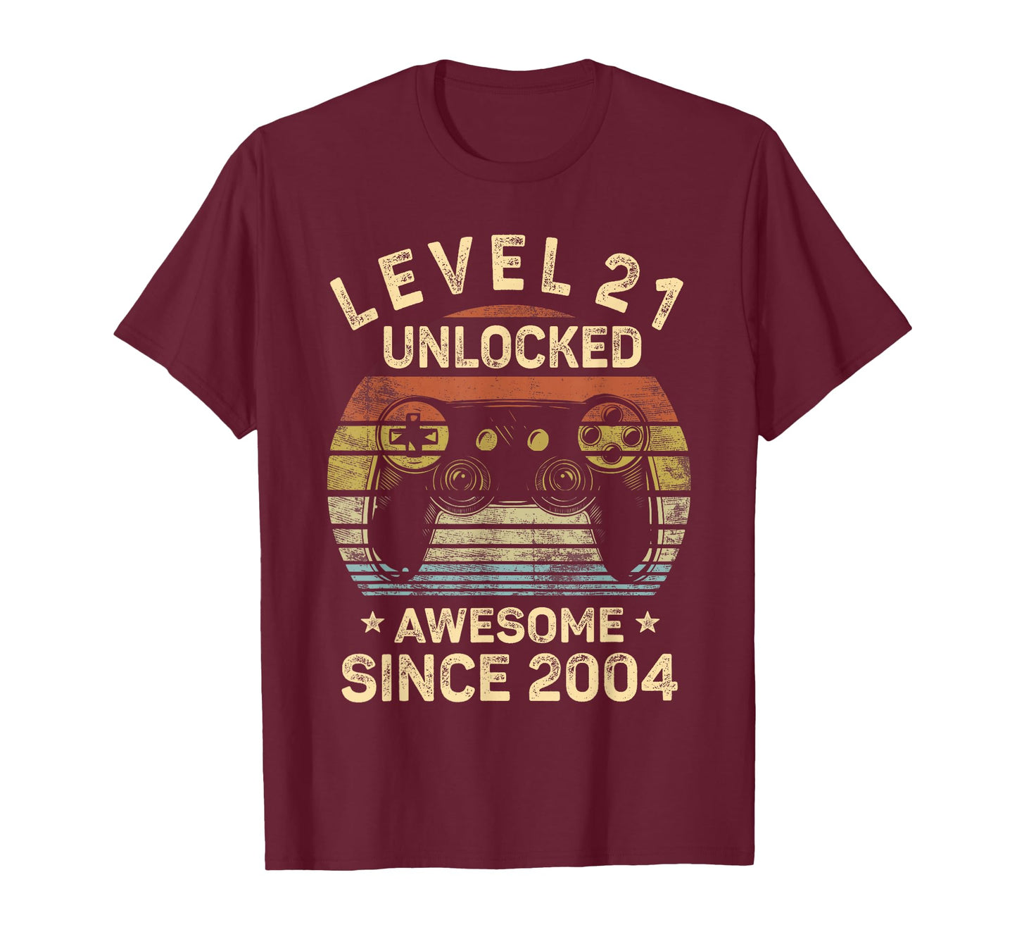 Level 21 Unlocked 21st Birthday 21 Year Old Gifts Gamer Bday T-Shirt