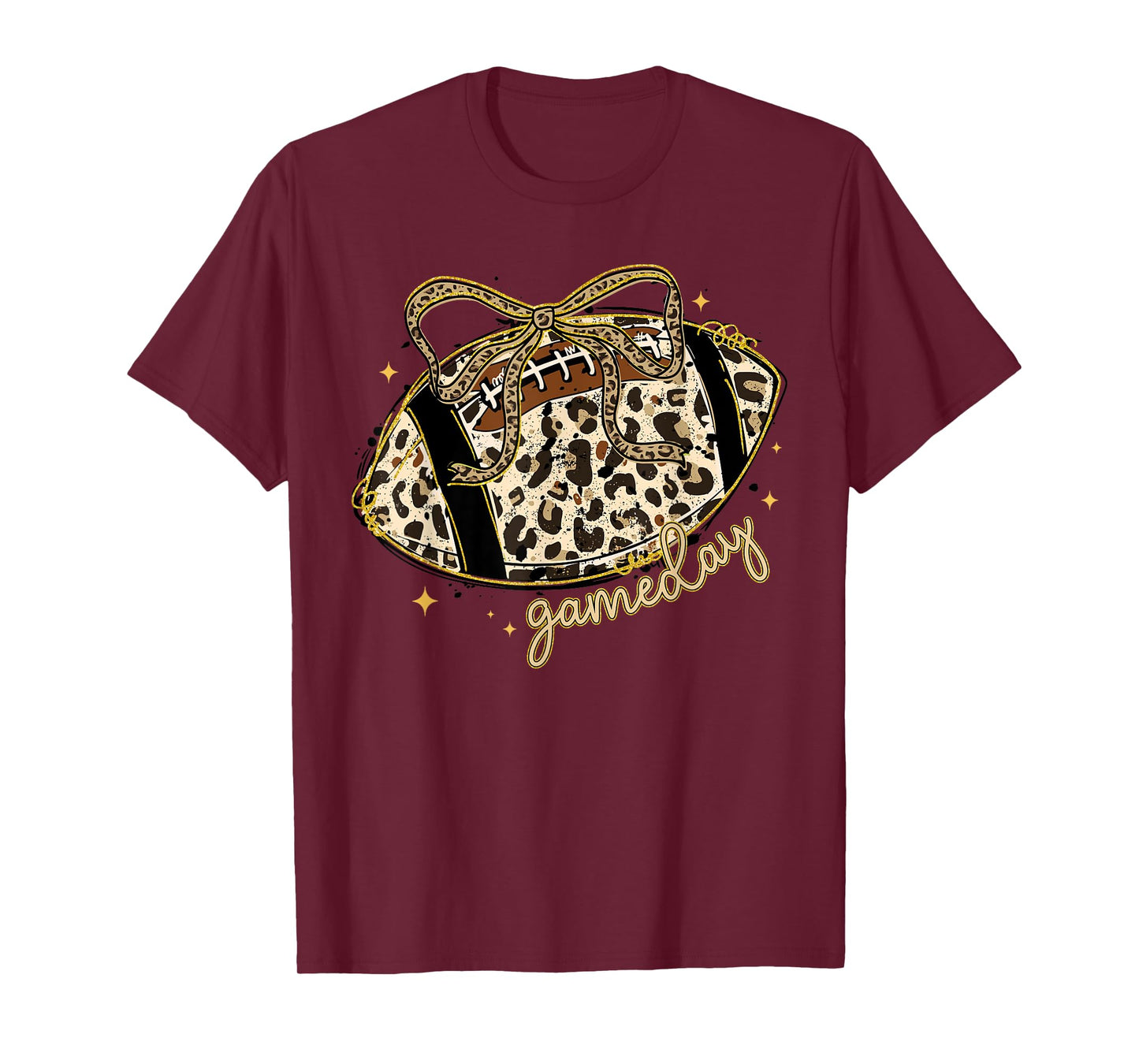 Camo Football Game Day Preppy Coquette Football Mom Women T-Shirt