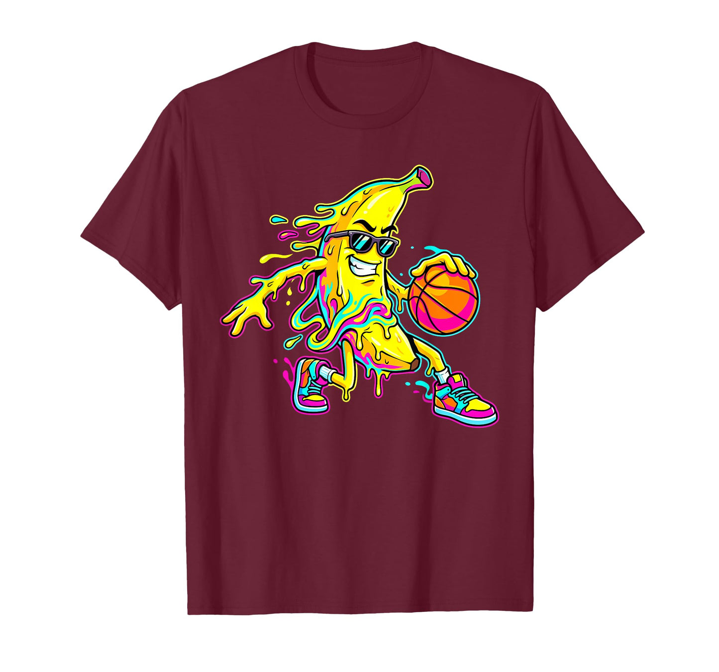 Funny Banana Basketball Drip Sport Youth Boys Girls Kids T-Shirt