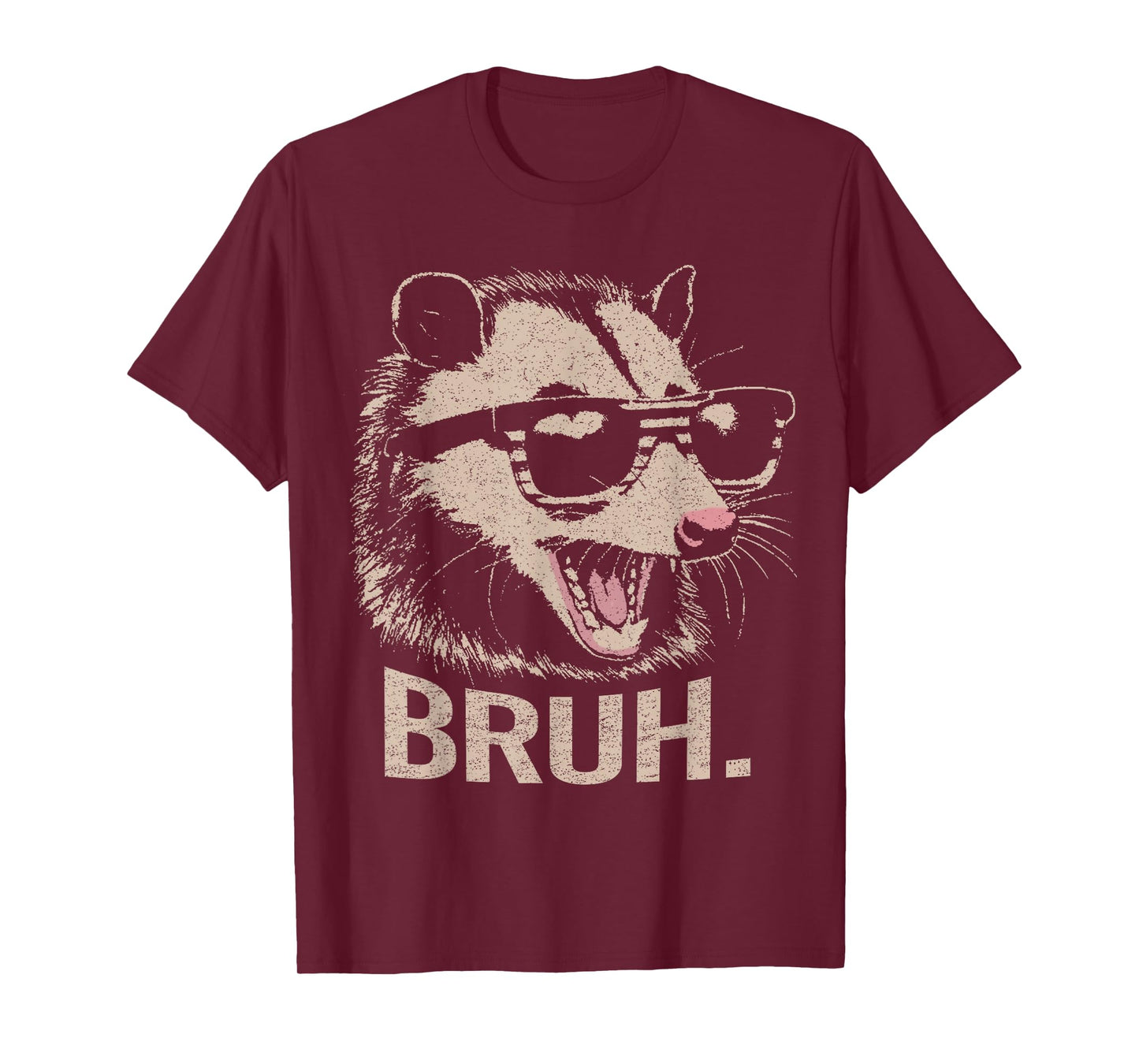 Bruh Opossum Funny Sunglasses Possum Lover Teens Slang Meme T-Shirt