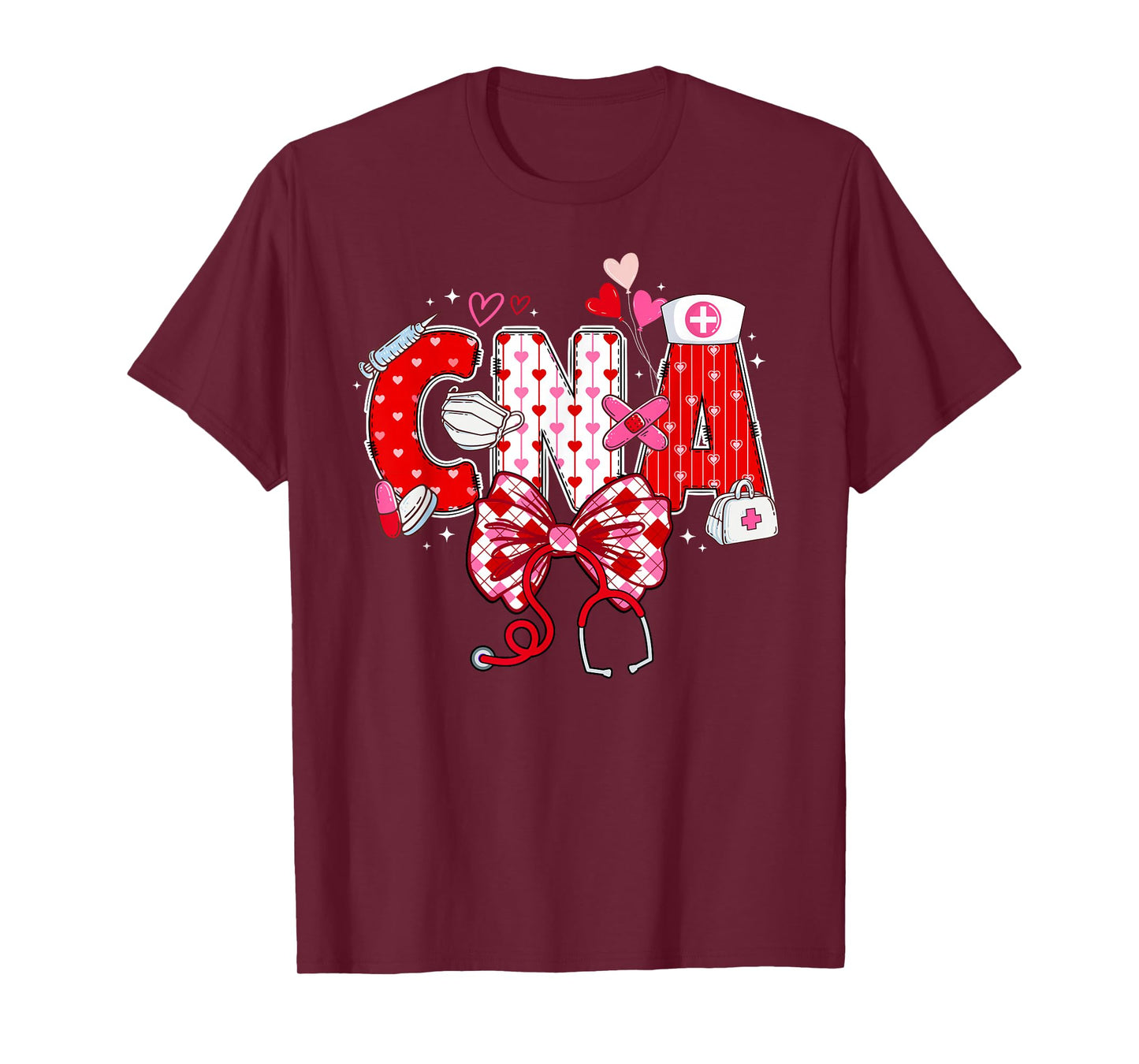 CNA Valentine Certified Nursing Assistant Valentines Day T-Shirt