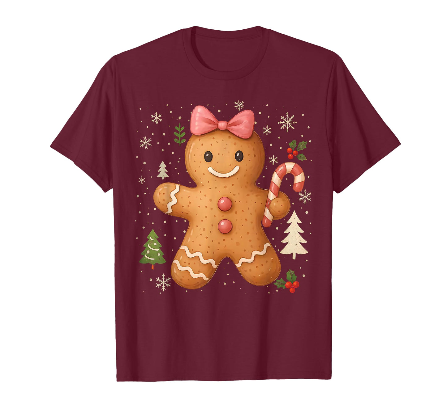 Cute Gingerbread Christmas Snow Xmas Gifts for Men Women Kid T-Shirt