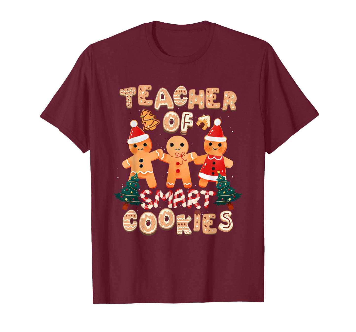 Christmas Teacher Cute Gingerbread Cookies Funny Holiday Men Women Kids T-Shirt