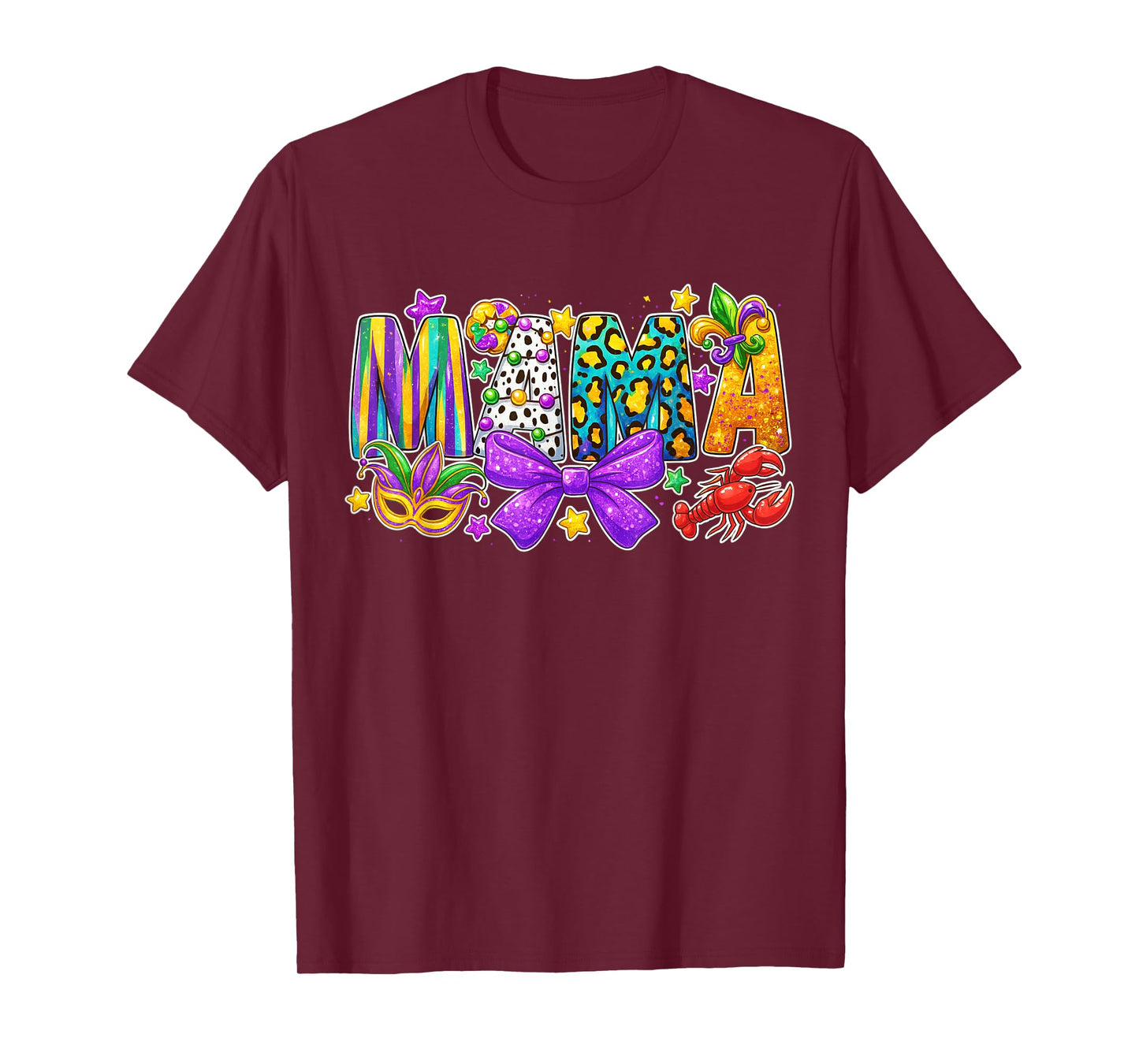 Mardi Gras Mama Coquette Bow Fat Tuesday Louisiana T-Shirt
