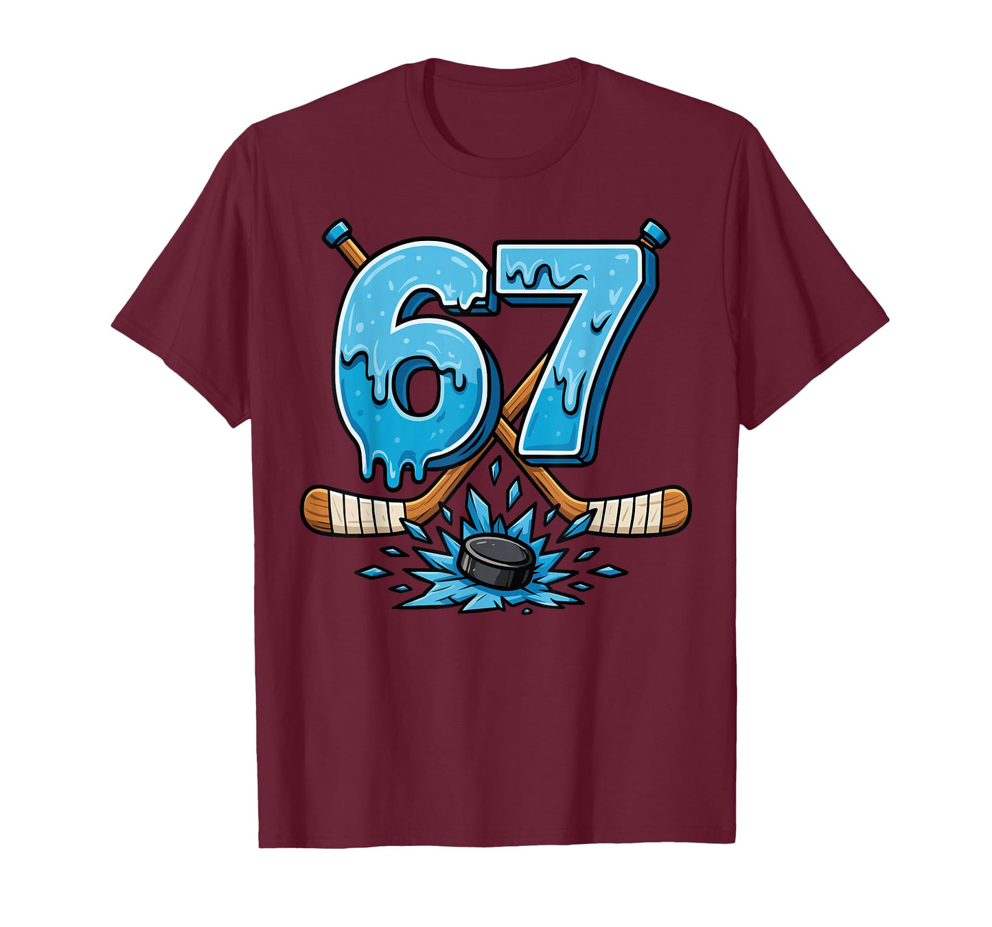 67 Hockey Drip Funny Six Seven Youth Hockey Meme for Boys T-Shirt