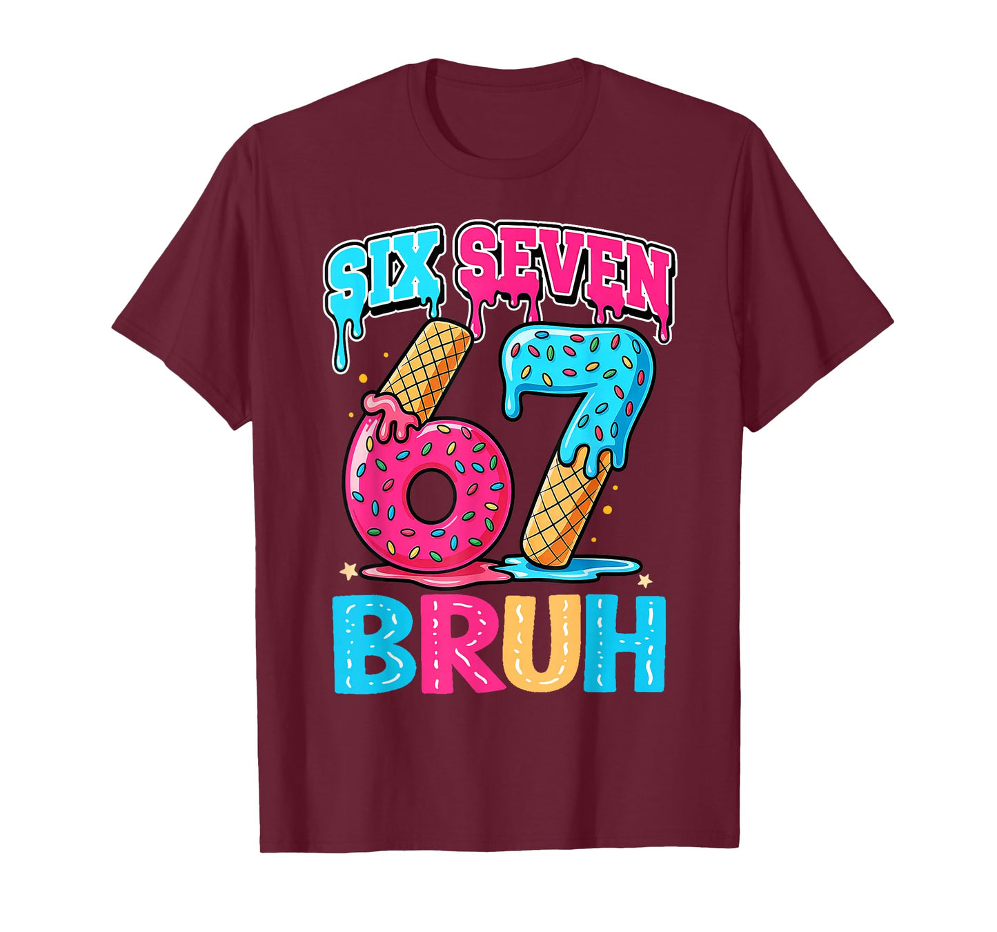 67 Ice Cream 6 7 Meme Bruh 6-7 Pajamas Six Seven Kids Boys T-Shirt