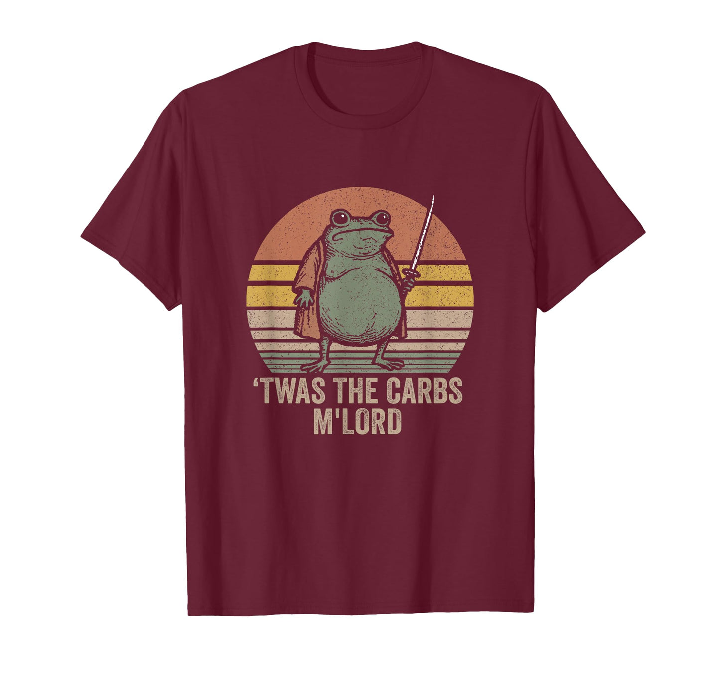 TWAS The Carbs M'Lord Funny Frog Meme Frog Warrior Retro T-Shirt