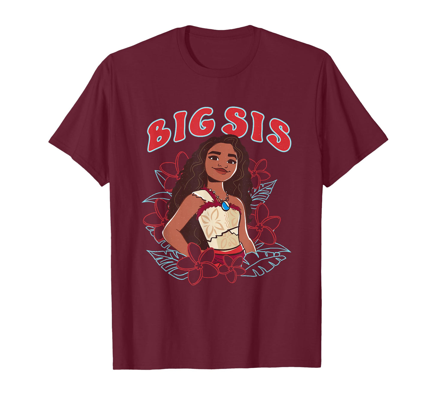 Disney Moana 2 Big Sis Oceania Floral Princess T-Shirt