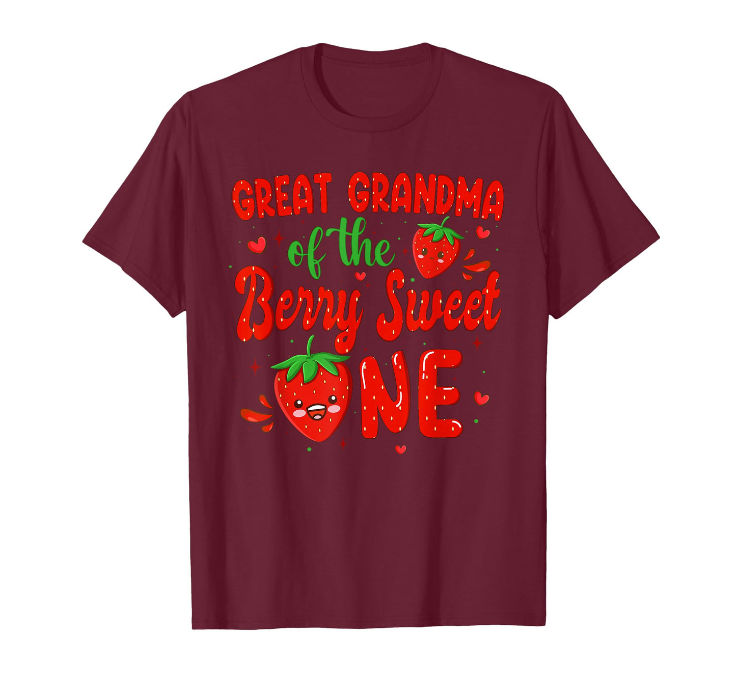 Great Grandma Of The Berry Sweet One 1St Birthday Strawberry T-Shirt